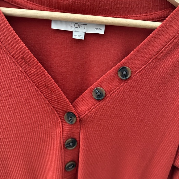 Loft Medium Petite Ribbed Midi dress - Picture 2 of 3